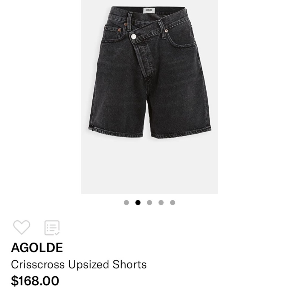 COPY - AGOLDE CRISS CROSS JEAN SHORTS SIZE 26